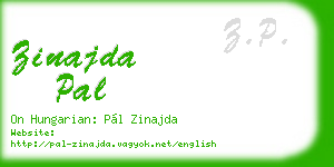 zinajda pal business card